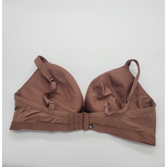 Anne Klein Brown Seamless Lightly Lined Full Coverage Wire Free Bra Size 40D - Picture 6 of 8